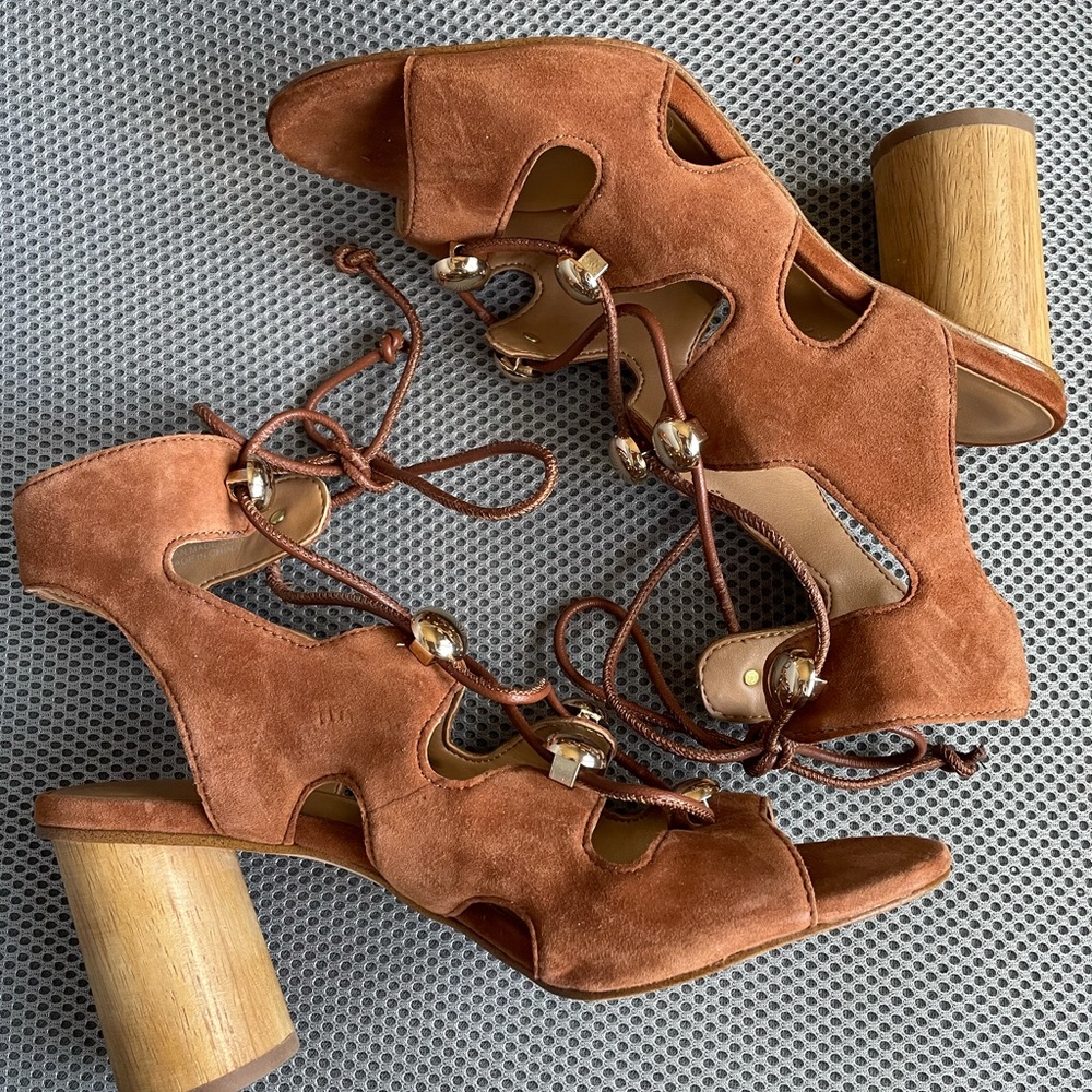 REBECCA MINKOFF Adiv Ghillie Caged Sandals, EUC